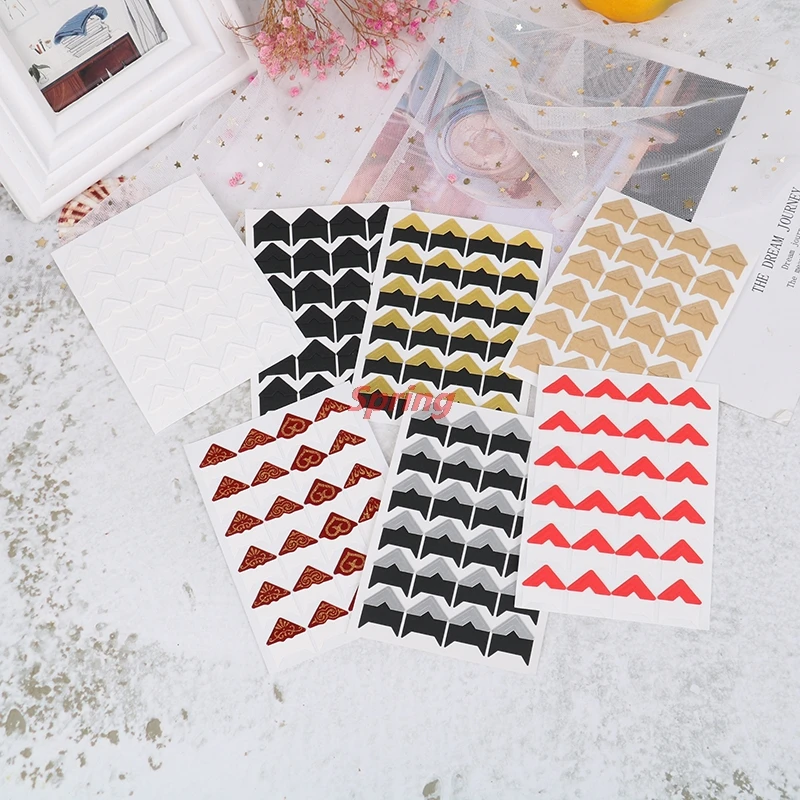 

New Vintage Corner Kraft Paper Stickers 24pcs/lot 1 Sheets For Protect Photo Wedding Albums Frame Decoration DIY Scrapbooking