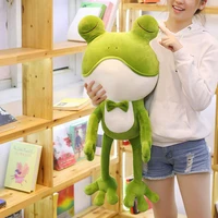 universal stuffed doll lovely delicate craft smooth surface cartoon skin friendly colorful green frog stuffed doll for bedroom