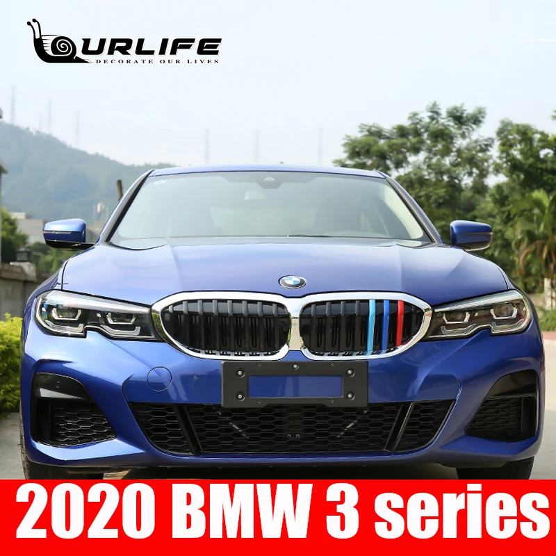 

3pcs/set M Color ABS Kidney Grill Bar Grille Covers Decal Strip Clip For BMW 3 Series g20 g28 325li accessories