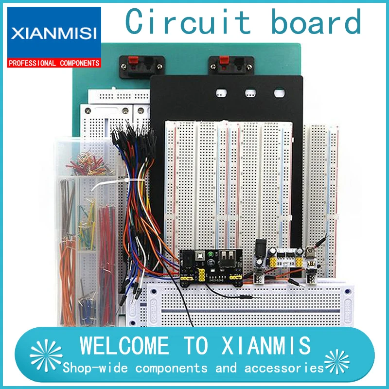 

Доска для хлеба с отверстием на 400 отверстий, отметка детской линии, печатная плата с отверстиями, экспериментная плата может быть комбиниро...