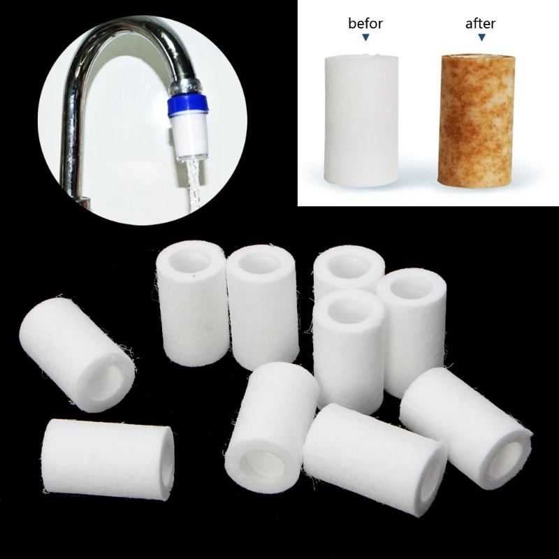 

10PCS Water Purifier Remove Rust Quality Test Replacement Water Filter Cotton
