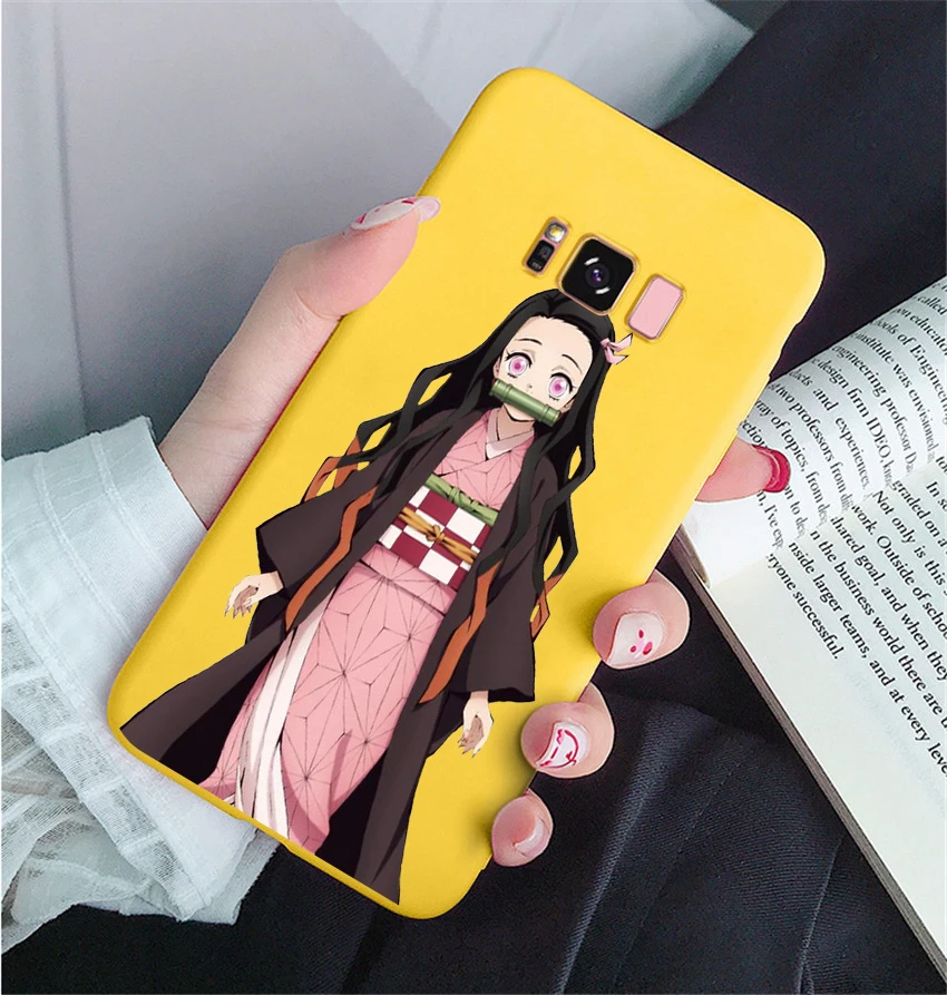 Камадо Nezuko Kimetsu без Yaiba демон убийца ТПУ, конфетный мягкий чехол для телефона для samsung s8 s8plus s9 s9plus s10 s10e note9 note10 - Color: HHSR-24081