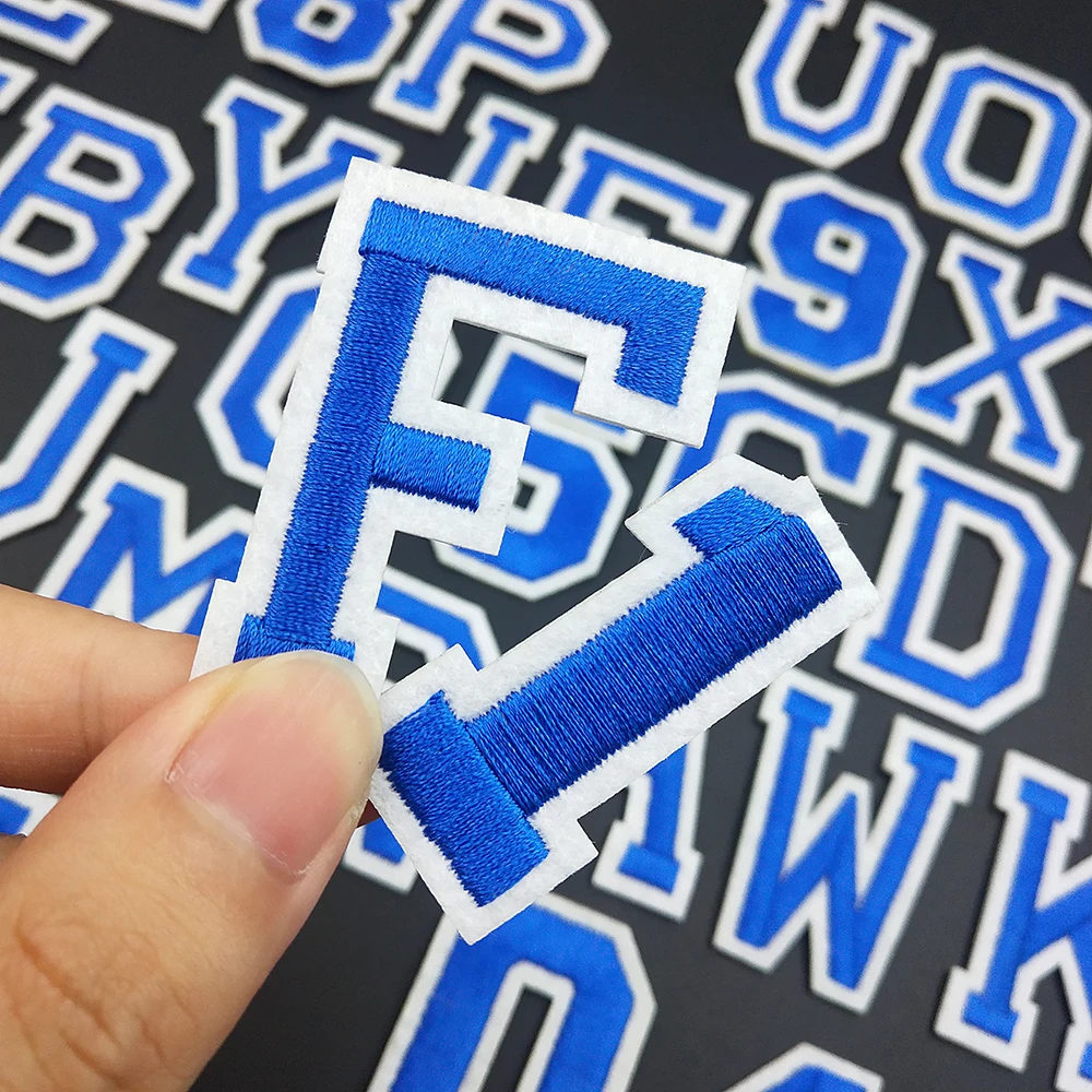 Аксессуары 26 дюймов английские буквы номер синие вышитые нашивки наклейки