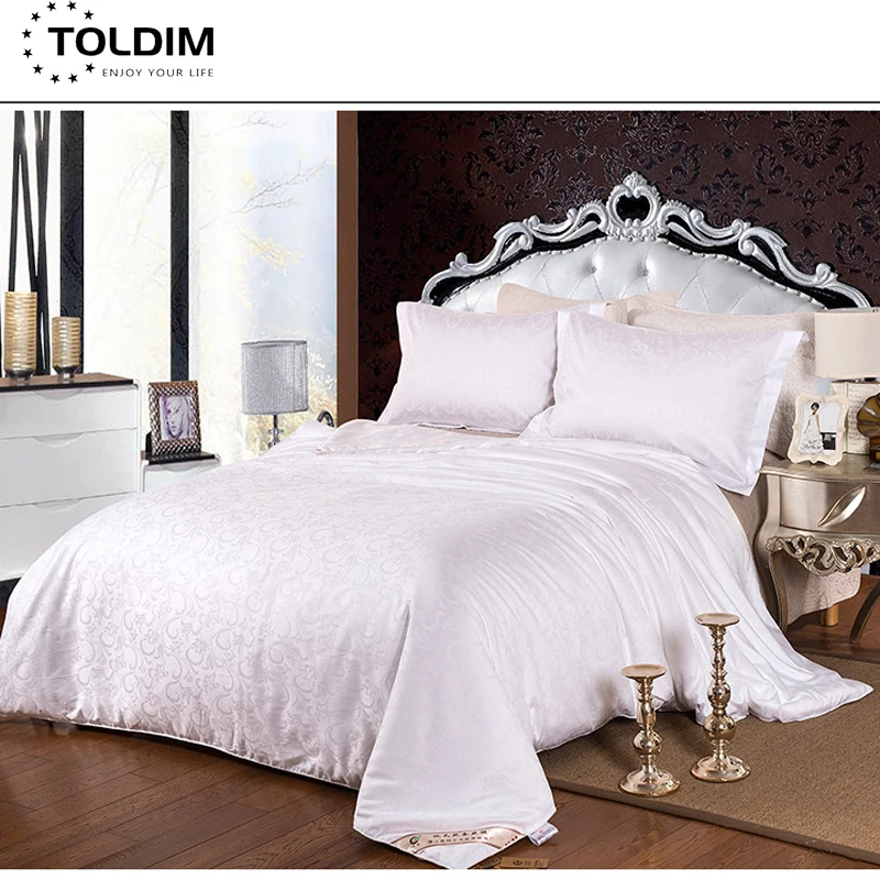 

TOLDIM Women 100% Mulberry Silk Quilt Healthy Beauty Handwork Silk Comforters Duvet Silk Filled Double Queen King Quilt