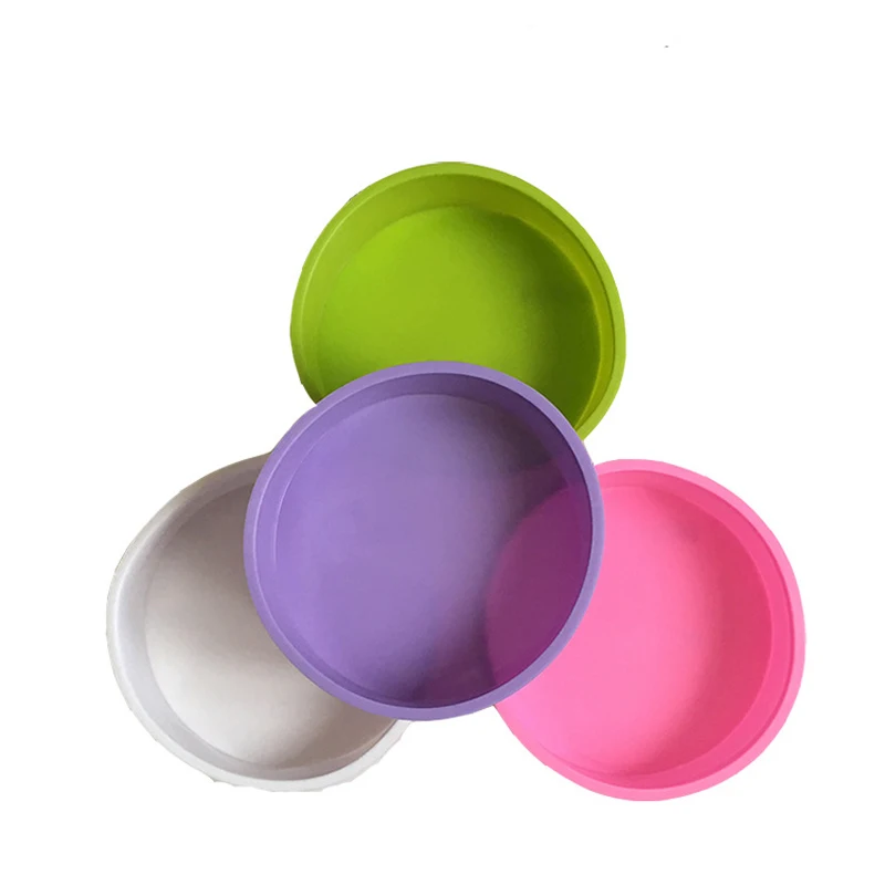 

Random Color 6 Inch Silicone Cake Round Shape Mold Kitchen Bakeware DIY Desserts Baking Mold Mousse Cake Moulds Baking Pan Tools