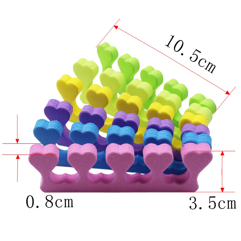 

10pcs Heart Shape Toe Separator EVA Sponge Manicure Pedicure Finger Separator UV Gel Polish DIY Salon Nail Art Tool Beauty