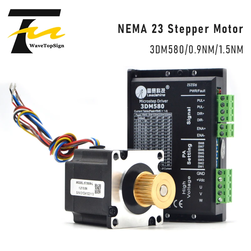 Leadshine мотор Nema 23 открытых систем разомкнутой цепи шаговый двигатель 3 фазы