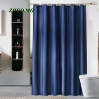 zhuo mo blue polyester bathroom curtain waterproof shower curtains for bathroom high quality bath bathing for home decoration
