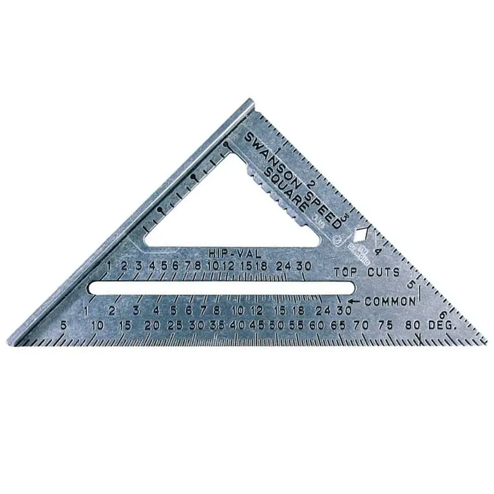 

Алюминиевый сплав деревообрабатывающий измерительный квадратный серый 7-дюймовый британская система тонкая работа двусторонние весы