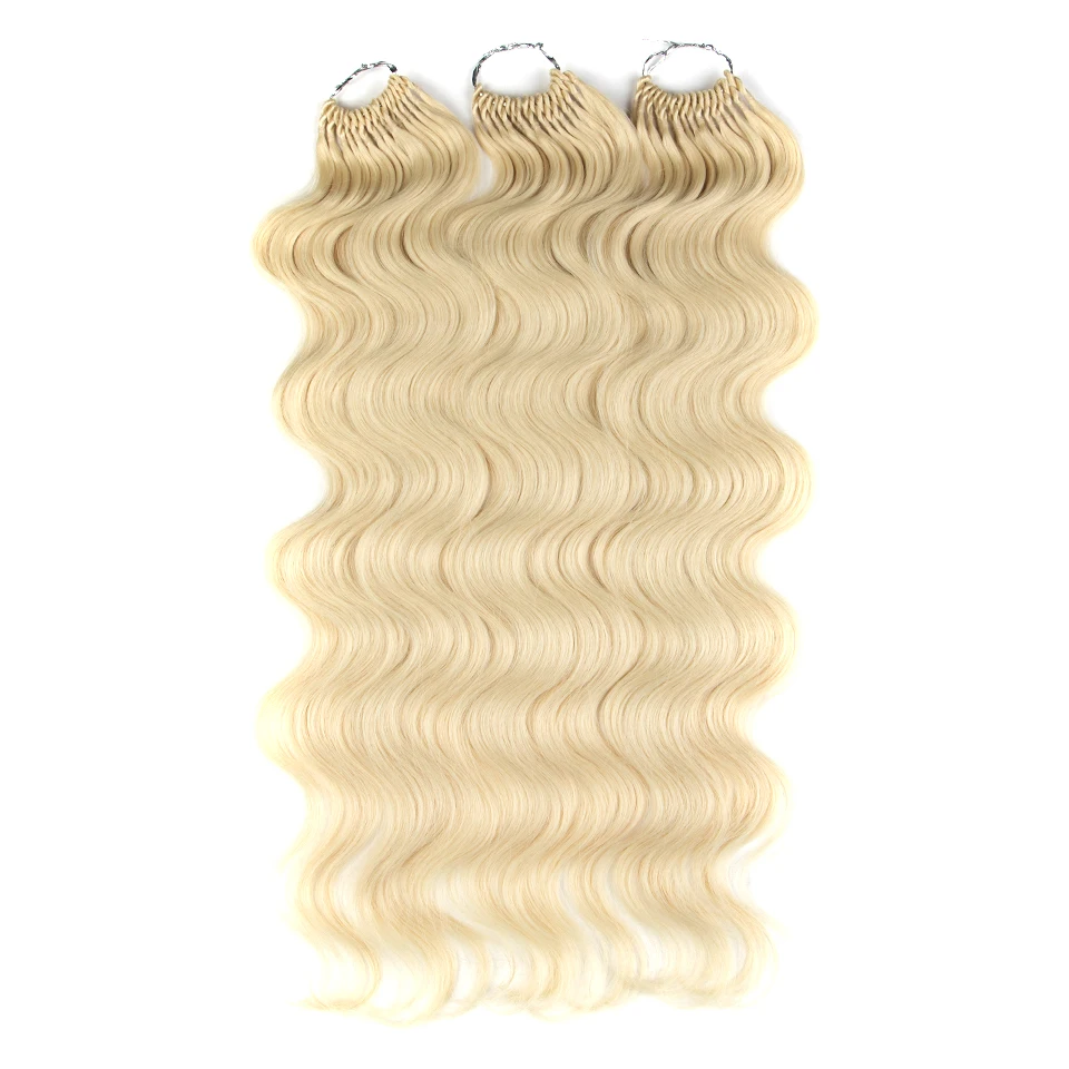

Nature Hair Body Wave Crochet Hair 22 Inch Soft Long Synthetic Hair Goddess Braids Natural Wavy Ombre 613 Blonde Hair Extensions