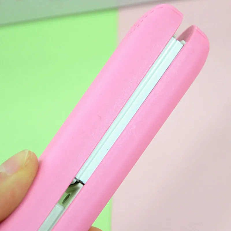 Мини выпрямитель плоский щипцы для завивки керамический розовый гофрированная