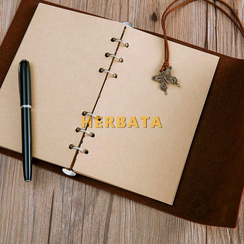 A6 свободный лист ПУ ноутбук пополнение спиральная переплетка чистая крафт