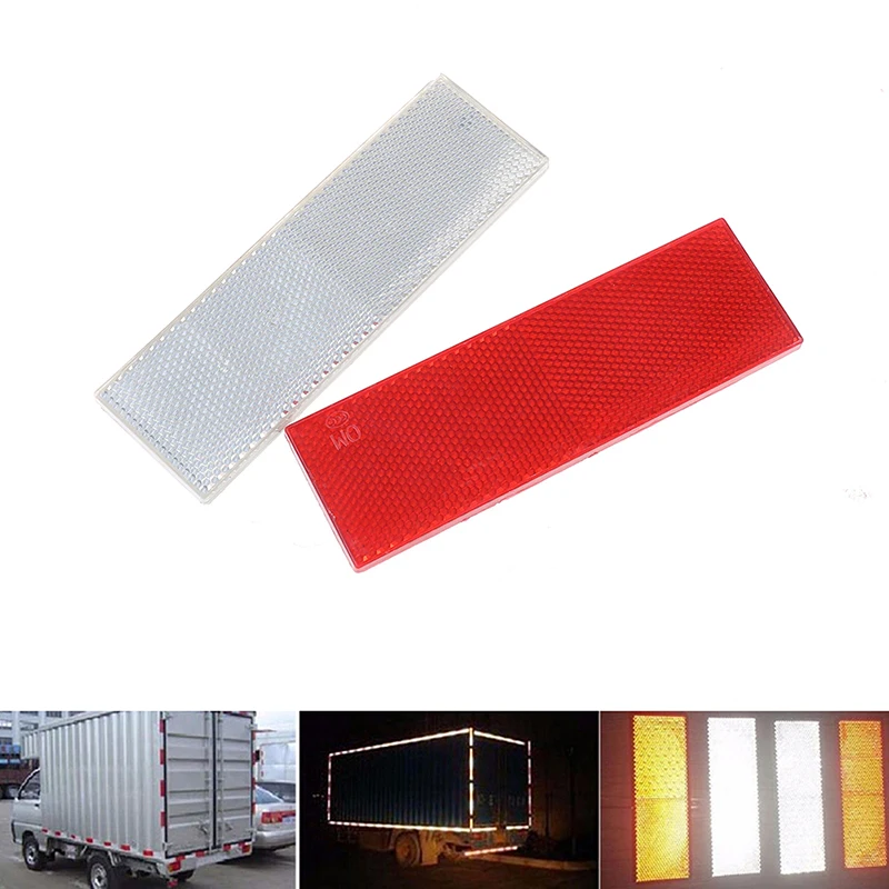 

1Pcs 14.5*4.5cm Car Truck Red White Warning Reflective Safety Plate/Tape Reflector Stickers