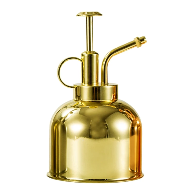 

300mL European Style Watering Spray Bottle Stainless Steel Misting Can Garden Plant Sprinkling Pot