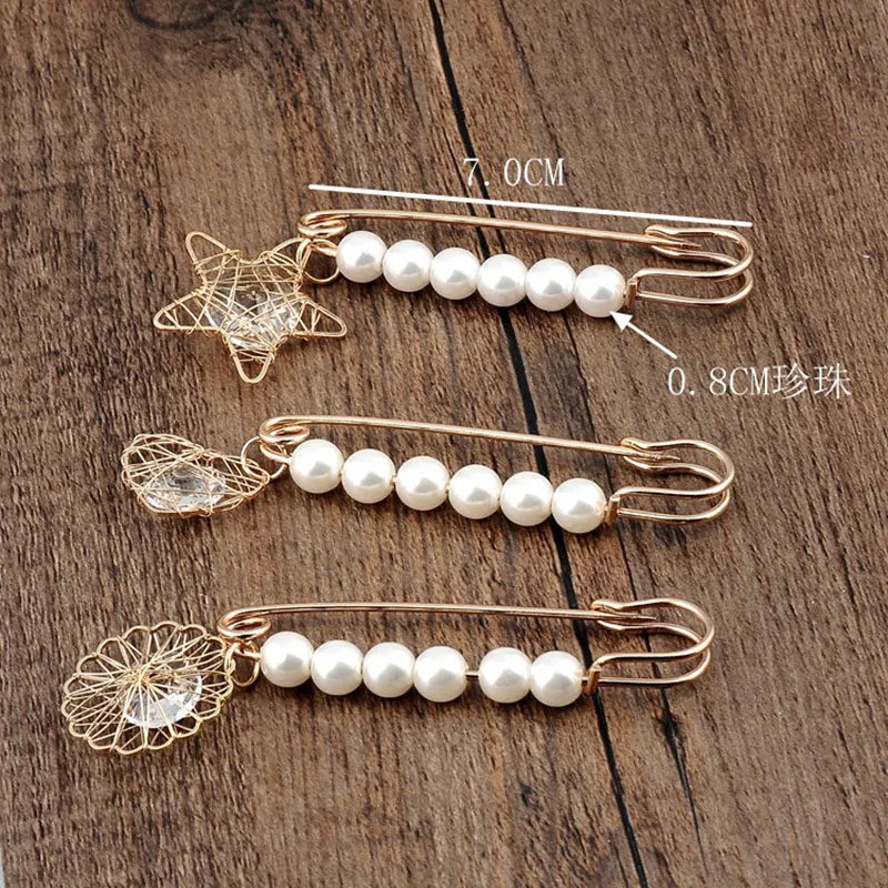 Бусины английские булавки брошь из искусственного жемчуга металлической