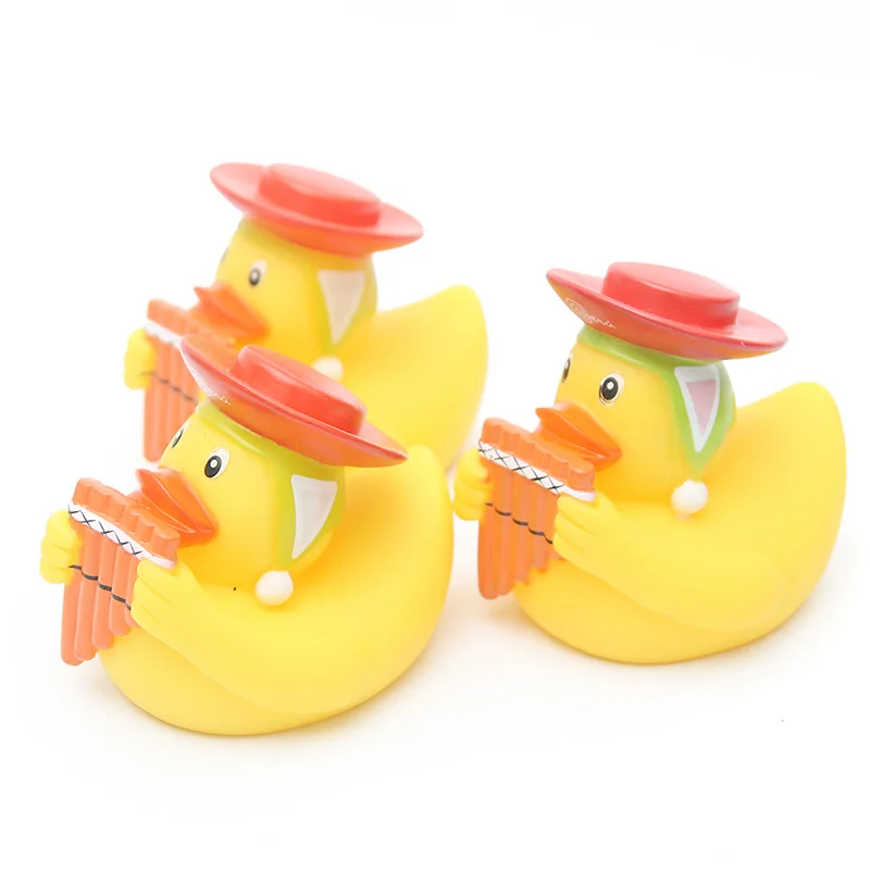 3 шт./лот напиток плавание в воде детская игра Желтая резиновая утка развивающие