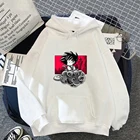 Свитшот мужской с капюшоном и принтом Драконий жемчуг Сон Гоку, повседневная Милая одежда, худи в стиле Харадзюку