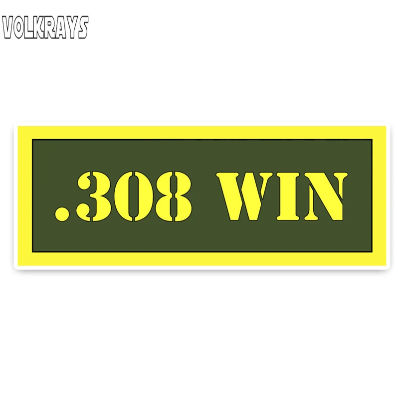 Volkrays креативные автомобильные стикеры Пистолет Безопасность Охота. 308 Win патроны