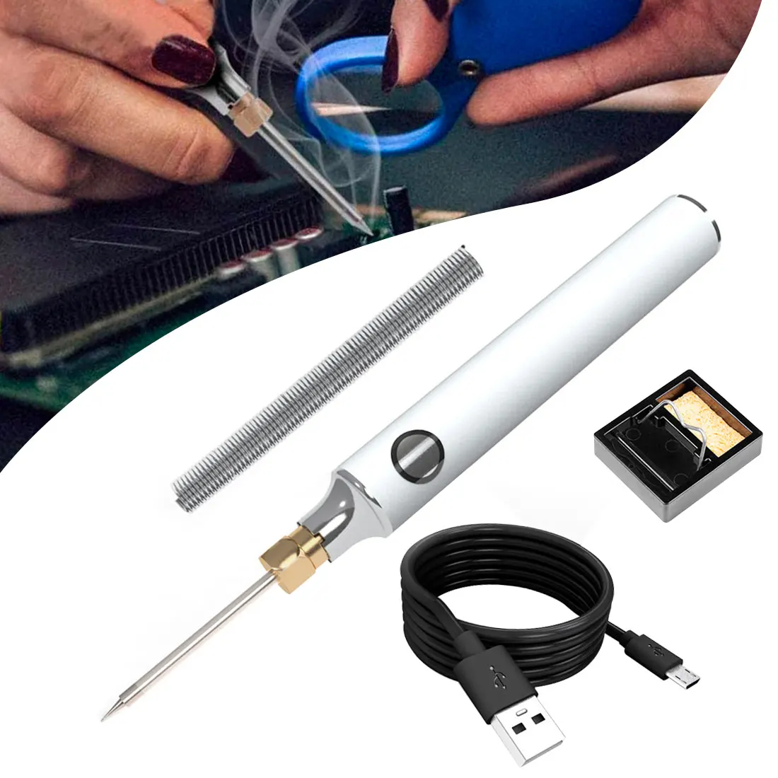

Паяльник Handskit Электрический, USB, 8 Вт, 5 В, С регулятором