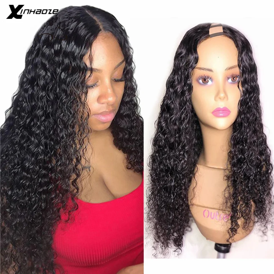 Кудрявые U часть человеческих волос парик 150 плотность бразильские Remy