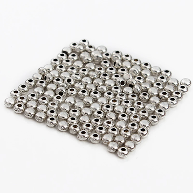 200 шт./лот 1 5 мм круглые Концевики для кожаного шнура шапочки бусин античного