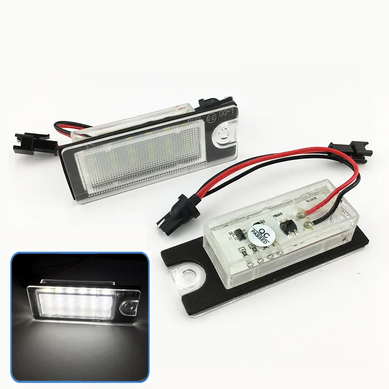 

2pcs For Volvo V70 CX70 S60 S80 XC90 LED License Plate Light 12V 18LED White Lamp