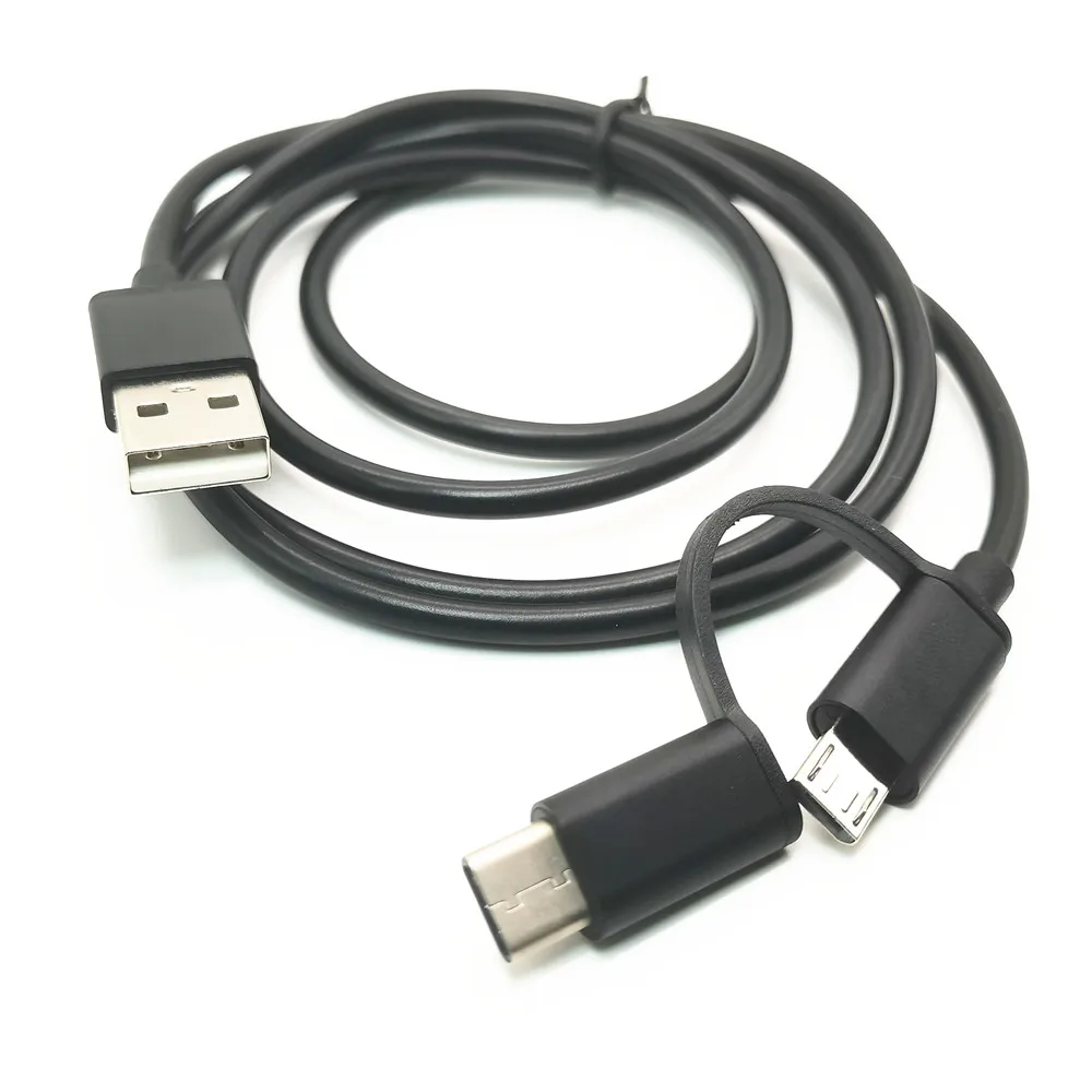 

Aluminum 2 in 1 Micro USB Cable Type C Cables Fast Charge Charger Cable Tablet Phone Charge Cord 2in1 Android Wires