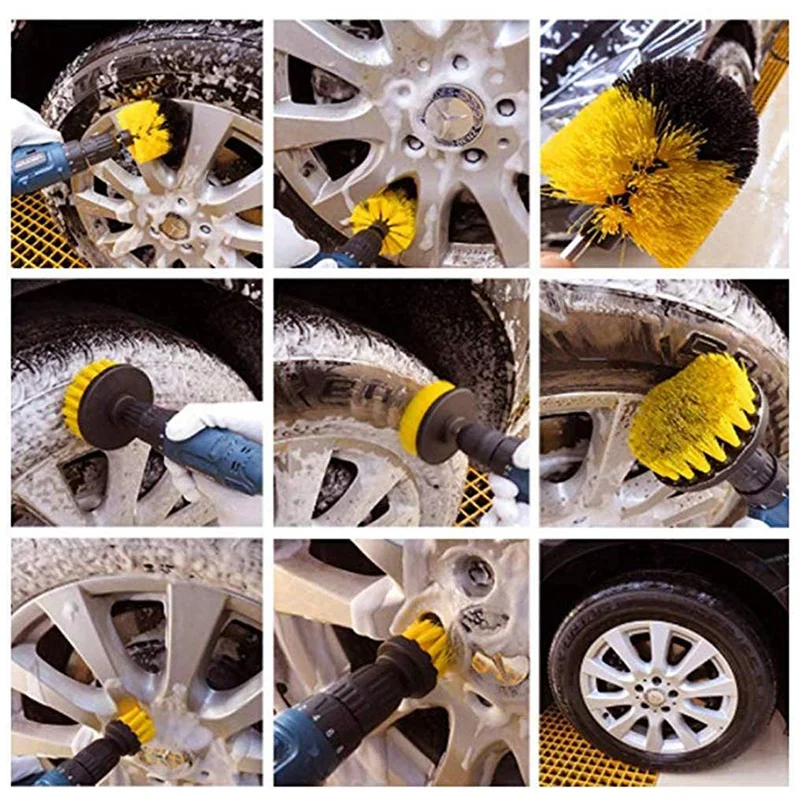 

24Pcs Power Drill Brush Cleaning Attachments Set Scrubber Brush with Extend Attachment for Tile, Sinks,Bathtub,Floor