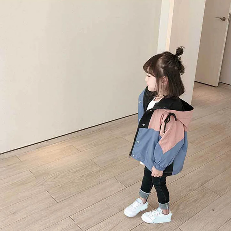 Осенние новые куртки для девочек детская короткая ветровка Детская куртка с