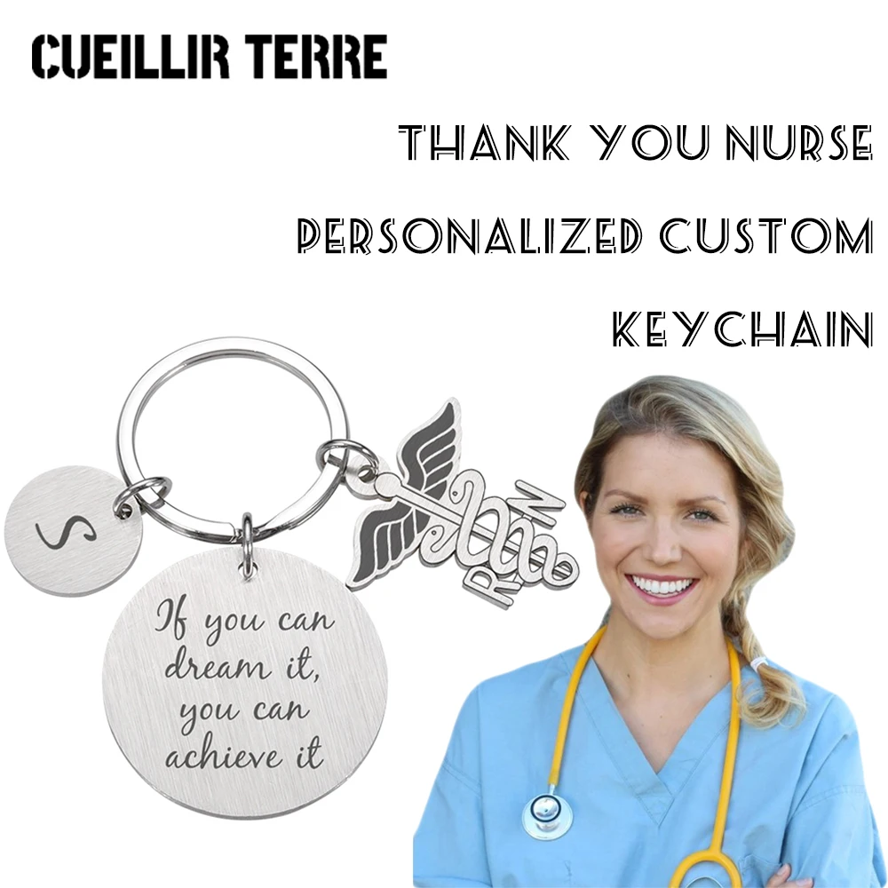 

2021 New Nurse Keychain Gift For Friend Nurse Prayer Lord Guide My Hands Keyring For Medical Students Birthday Gifts