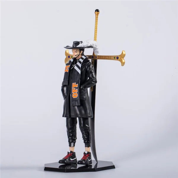 Аниме O.n.e.P.i.e.c.e. Модная уличная модная одежда Hawkeye Dracule Mihawk коробка фигуры около 22