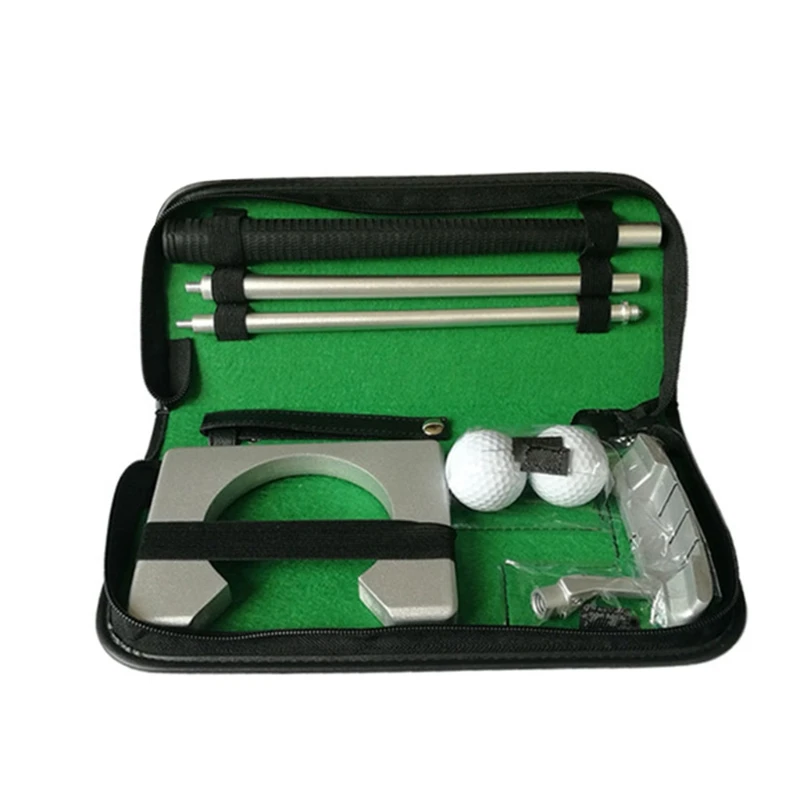 

Portable Golf Three-section Assembly Putter Putting Trainer Driver Balls Set Indoor Equipment Office Home Practice Ball