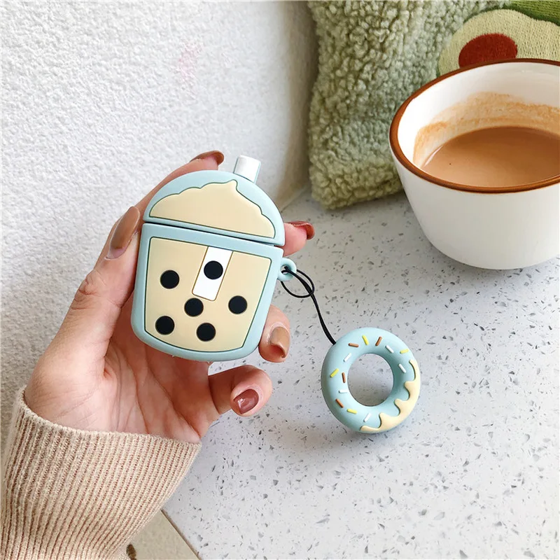 Силиконовый чехол для наушников с Bluetooth мультипликационным номером и надписью