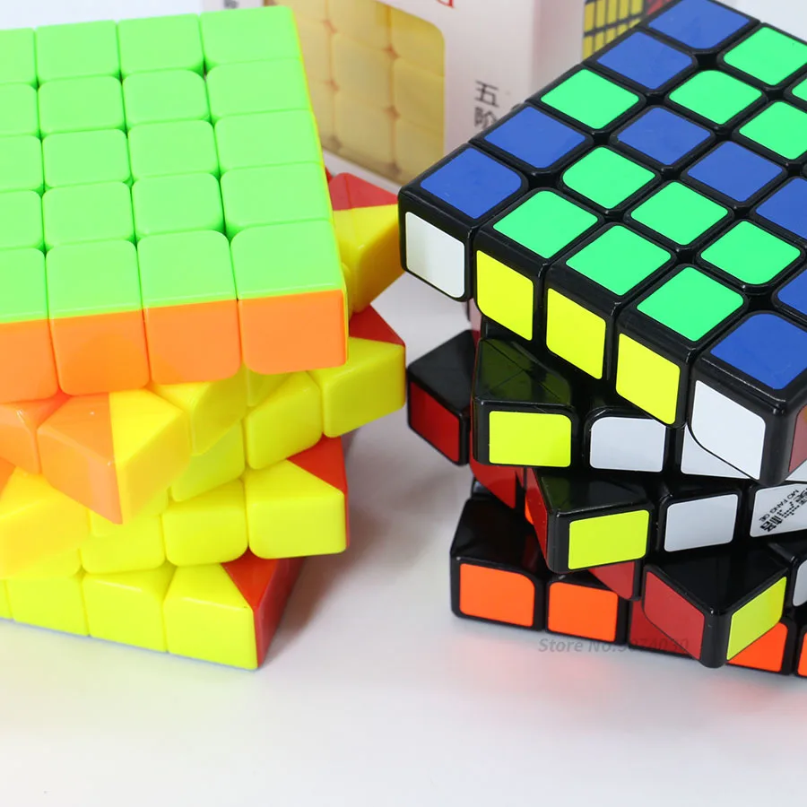 Qiyi Mofangge Wushuang 5x5x5 Speed Magic Cube Puzzle 5x5 кубов соревнований игрушки WCA Championsh Square Black Strickerless