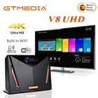 Спутниковый ТВ-приемник GTmedia V8 UHD, 4K Ultra HD DVB-S2 T2, кабельный тюнер H.265, встроенный Wi-Fi, поддержка M3U CCAM OSCAM CA Card Decod