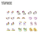 Акриловые серьги-клипсы TAFREE из смолы, искусственная поливинилхлорида, эпоксидные, термоусадочные листы, крошечные клипсы для ушей, новые Мультяшные украшения для девочек