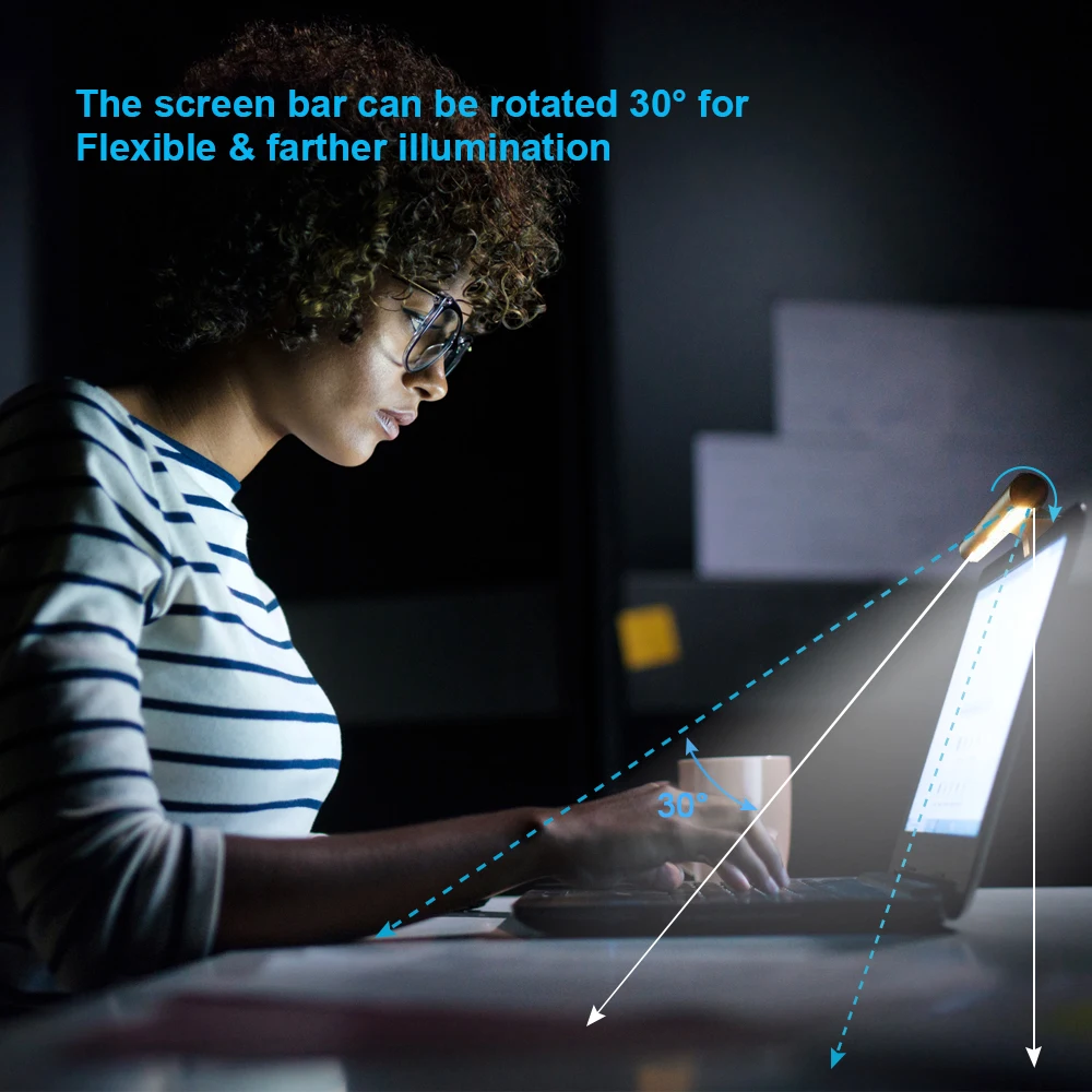 

Screen Hanging Lamp Laptop Computer PC 26cm Desk Lamp Screen Hanging Light Office Study Reading Light Table Lamp For LCD Monitor