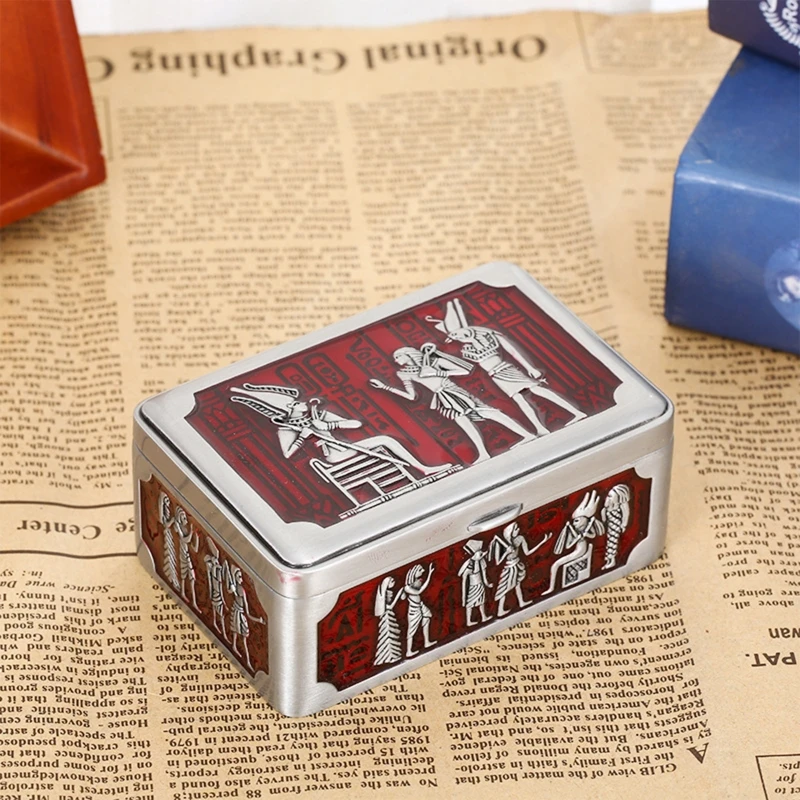 

Jewelry Box Ancient Beads Bracelet Rings Storage Case Metal Art Home Decoration Dropshipping