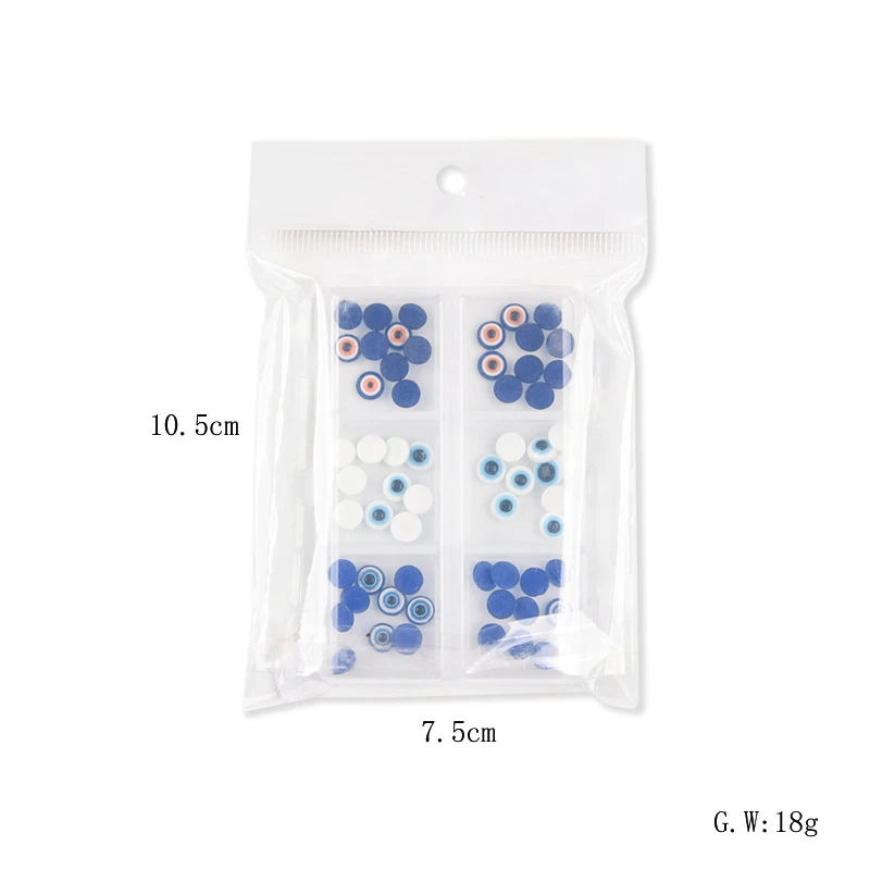 Одна коробка полимерные бусины в форме Луны 3D Искусственные акриловые наклейки