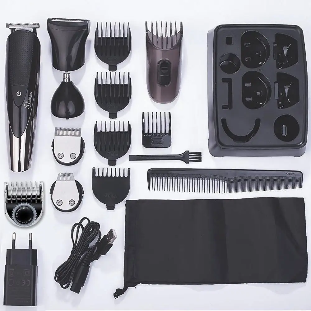 17-piece grooming kits hair clipper for men waterproof trimmer professional mustache trimer electric haircut machine | Бытовая техника