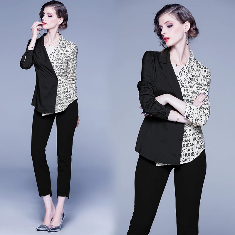 2020 Новая модная блузка с длинным рукавом и принтом женские топы повседневная