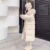 winter down cotton jacket women mid length 2021 new korean version of tide bread clothes loose padded coat thick padded jacket