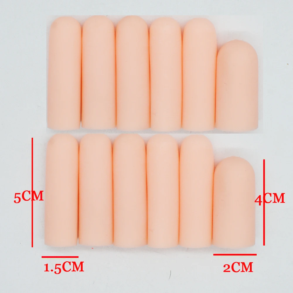 12 шт. силиконовые гелевые защитные колпачки для пальцев защита треснувших и