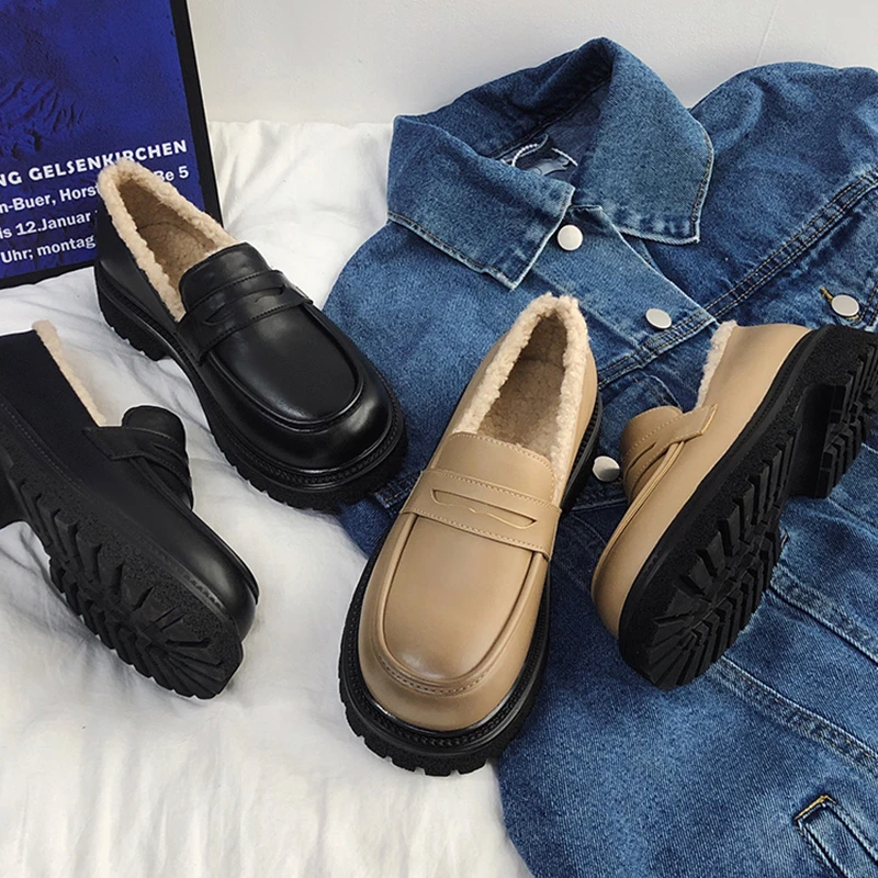 

boots Keep warm Mary Jane Shoes Girls Japanese School Jk Uniform Lolita Shoes College Gothic Platform High Quality Loafers women