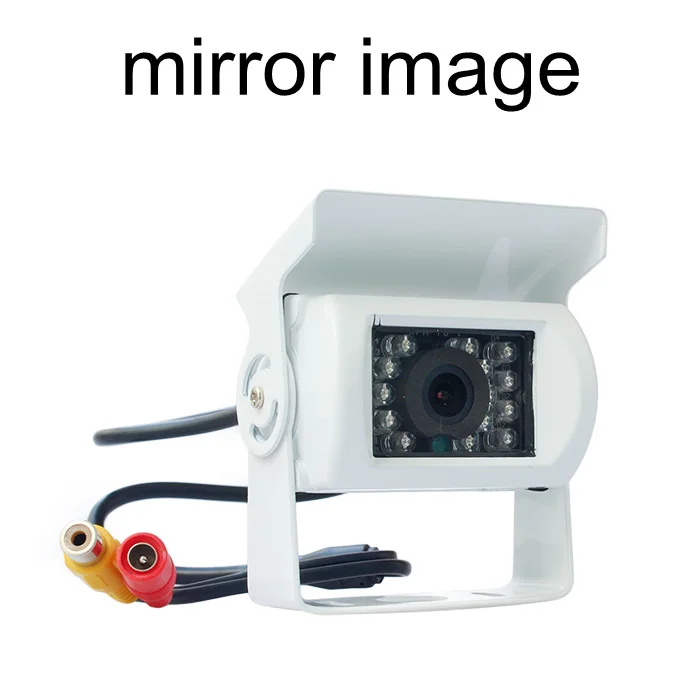 mirror image DIYSECUR Водонепроницаемый 120 градусов Цвет HD камера заднего вида CCD обратный резервный автомобиля грузовика, автобуса, Камера с ИК Ночное видение белый - Название цвета: mirror image