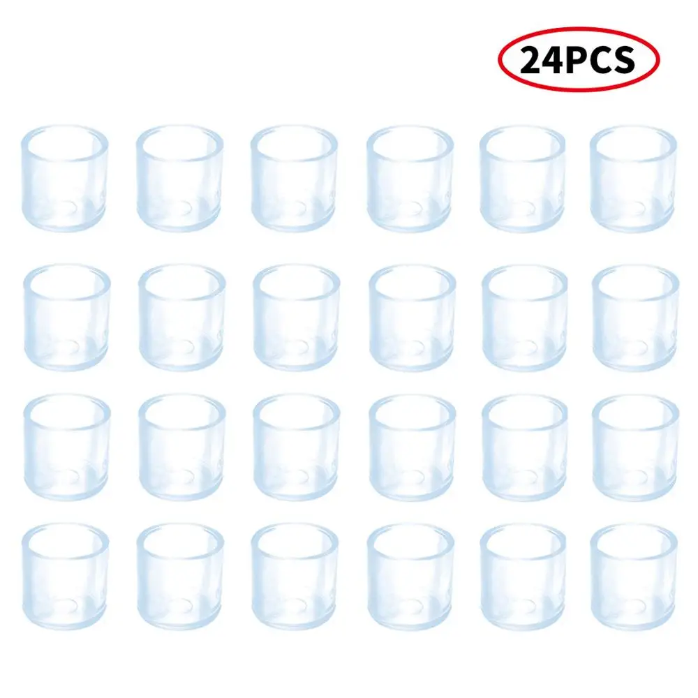 

24 резиновых колпачка для ножек, противоскользящие Заглушки для ножек мебели, колпачки для ножек стола, стула, протекторы, антивибрационные ...