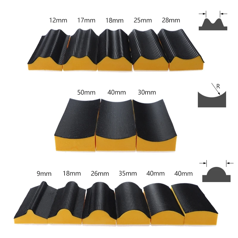 

16Pcs/Set Sanding Pad 40x100Mm Shaped Hand Sanding Block Sanding Disc Grinding Sponge for Hook & Loop Sandpaper Abrasive Tools