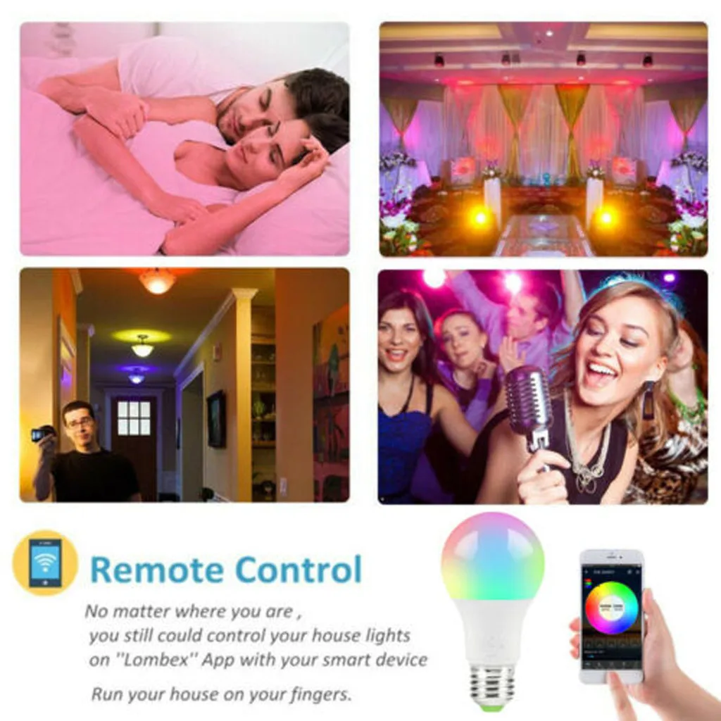 3 шт. WiFi умный светильник лампа меняющая цвет лампы светодиодный для Google Home/Alexa/IFTTT