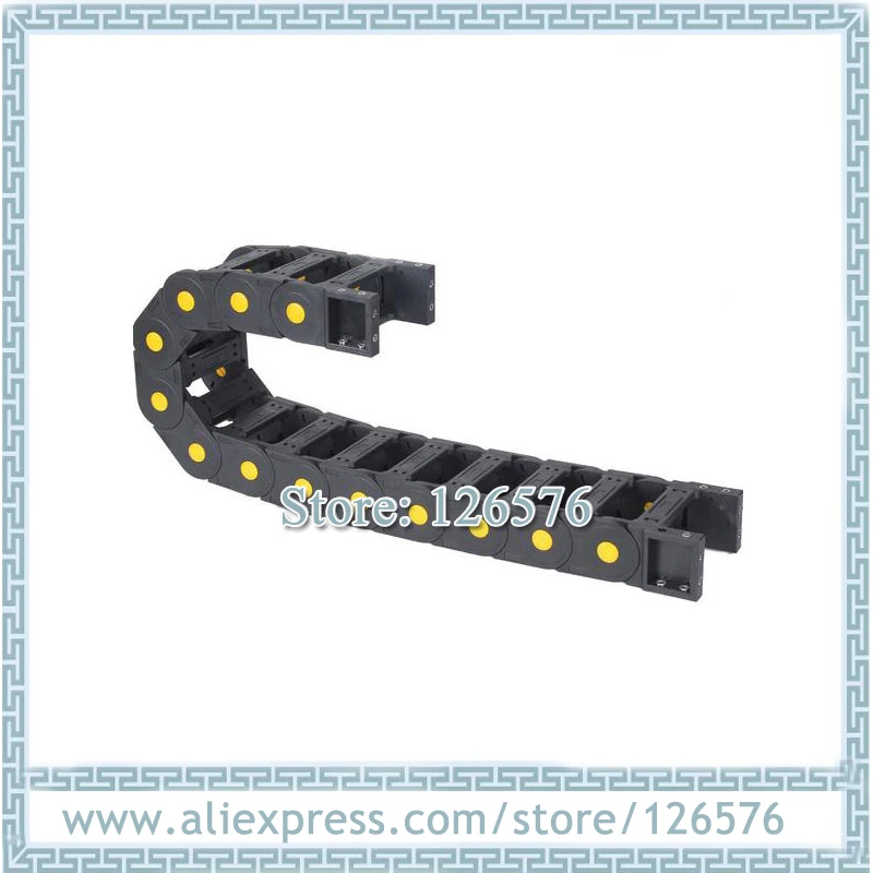 

1m enhanced Drag chain dot pin towline inner 25*60mm cable chain nylon bridge type wire carrier with end connector