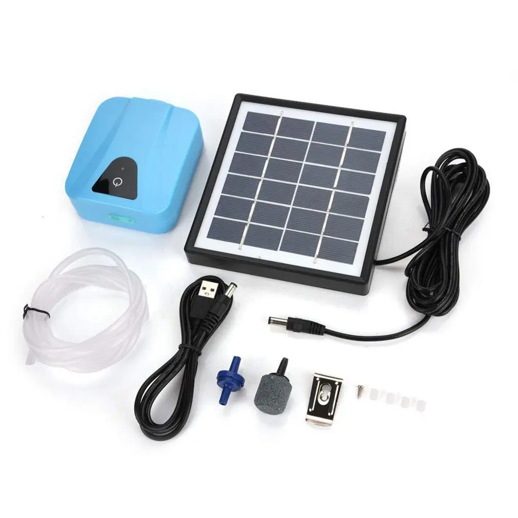 

DC USB Charge Solar Powered Aquarium Fish Tank Oxygenator Water Oxygen Pump Mute Pond Aerator Aquarium Airpump